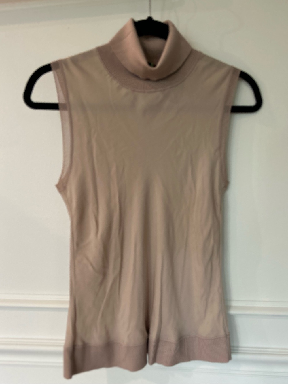 Theory Silky Sleeveless Turtleneck (Dusty Rose)